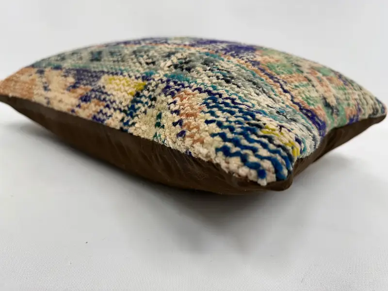 Throw Kilim Pillow, Interior Designer Pillow, Armchair Cushion Cover, Cushion Case, Vintage Kilim Throw Pillow, 12x20 Blue Cushion Cover - 6