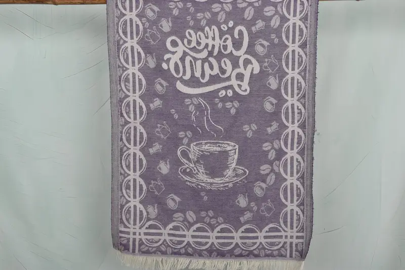 Handmade Gift, Valentines Day Gift Idea, Personalized Kitchen Towel, Monogrammed Hand Towel, 28x20 Cotton Coffee Patterned Towel, Turkish Hand Towel - 1