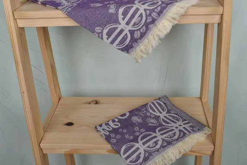 Handmade Gift, Valentines Day Gift Idea, Personalized Kitchen Towel, Monogrammed Hand Towel, 28x20 Cotton Coffee Patterned Towel, Turkish Hand Towel - 6