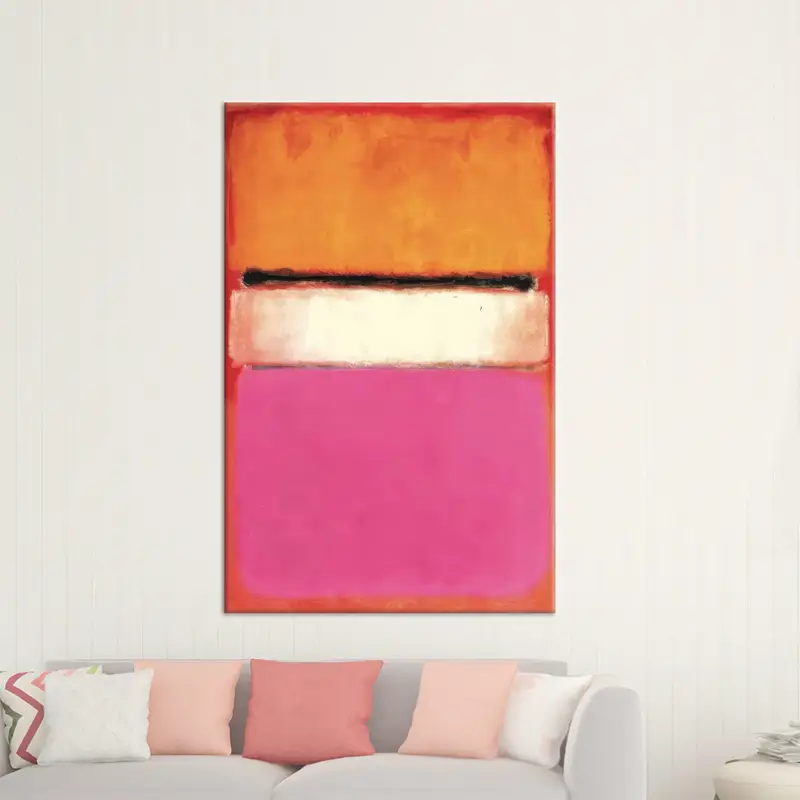 エレガントな女の子の部屋のためのトレンディなボヘミアン ピンク キャンバス プリント