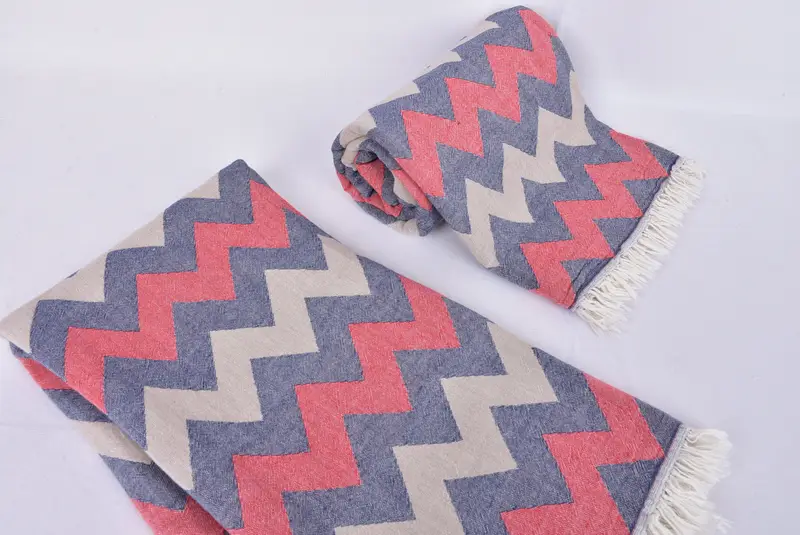 Lightweight Turkish towel, Handmade Gift, Decorative Towel, Organic Towel, Valentines Day Gift Idea, 64x34 Cotton Chevron Towel, Custom Beach Towel - 7