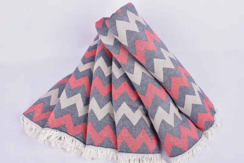 Lightweight Turkish towel, Handmade Gift, Decorative Towel, Organic Towel, Valentines Day Gift Idea, 64x34 Cotton Chevron Towel, Custom Beach Towel - 4