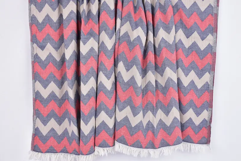 Lightweight Turkish towel, Handmade Gift, Decorative Towel, Organic Towel, Valentines Day Gift Idea, 64x34 Cotton Chevron Towel, Custom Beach Towel - 8