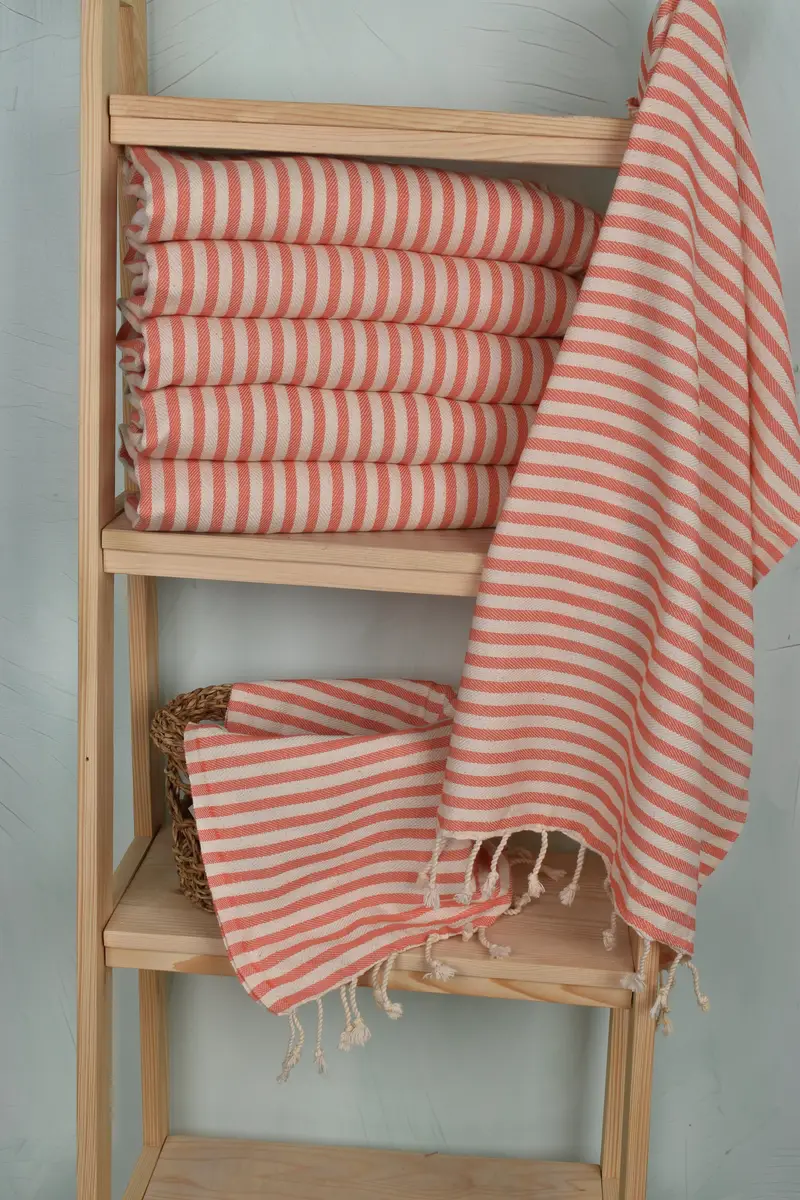 Gym Towel, Custom Hand Towel, Monogram Kitchen Towel, Personalized Dish Towel, Engagement Gift, 40x18 Cotton Striped Towel, Spa Towel, Handmade Gift - 3