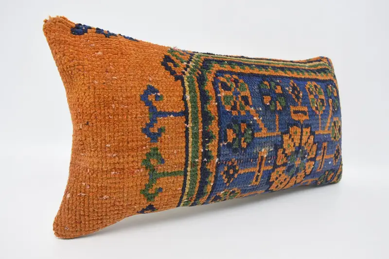 Interior Designer Pillow, Cushion Case, 12x24 Blue Cushion Cover, Tribal Pillow Sham, Sofa Pillow Sham, Boho Pillow Sham Cover, Kilim Pillow - 3