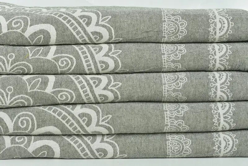Turkish Beach Blanket, Quenn Bedspread, 88x80 Cotton Kilim Design Towel, Halloween Blanket, Turkish Blanket, Custom Wedding Gifts, Wedding Favors - 3