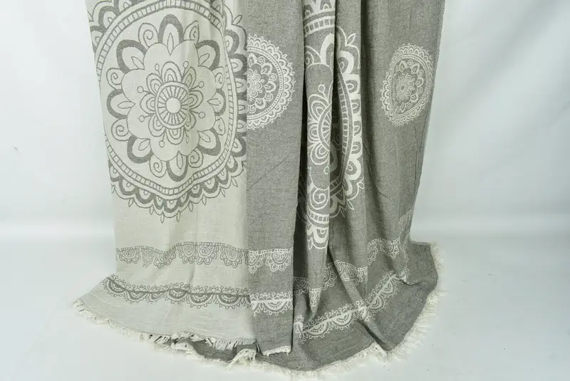 Turkish Beach Blanket, Quenn Bedspread, 88x80 Cotton Kilim Design Towel, Halloween Blanket, Turkish Blanket, Custom Wedding Gifts, Wedding Favors - 8