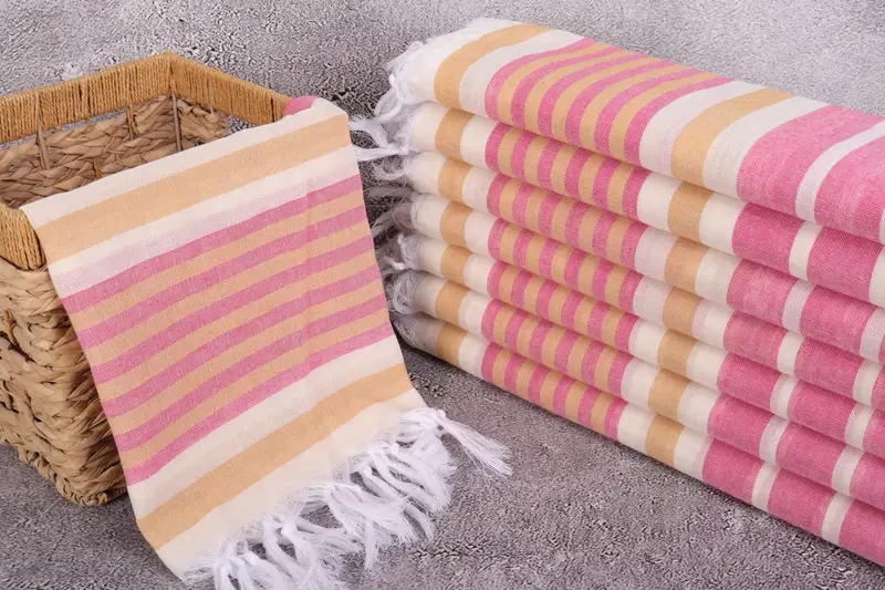 68x40 Cotton Striped Towel, Personalized Gift, Fouta towel, Beach Towel Monogram, Bridesmaid Proposal Gift, Spa Gift Towel, Custom Wedding Gift - 3