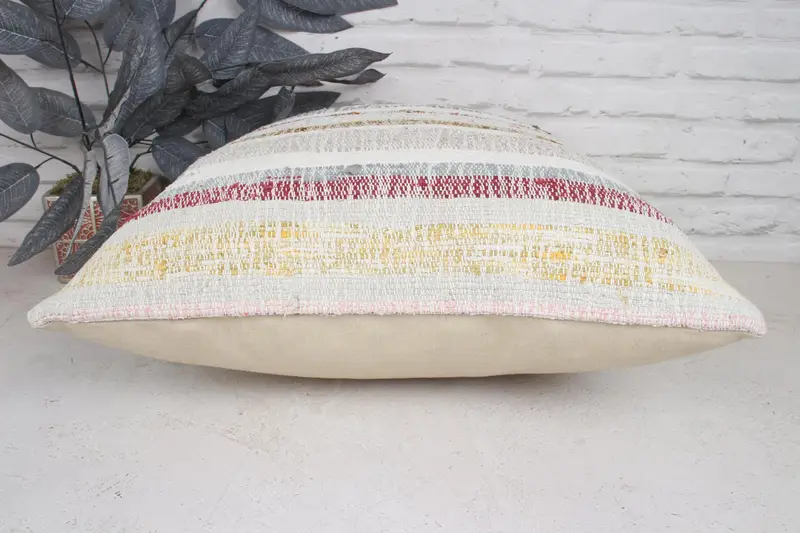 Pillow for Sofa, Pillow Sham, Kilim Pillow Cover, 20x20 White Pillow Cover, Sustainable Pillow Cover, Throw Kilim Pillow - 5