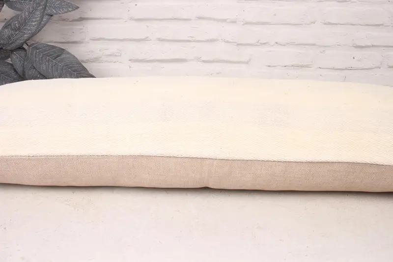 Patio Cushion Case, Pillow for Couch, Oriental Cushion Case, Cushion, Vintage Kilim Throw Pillow, 12x36 White Cushion, Pillow for Sofa - 5