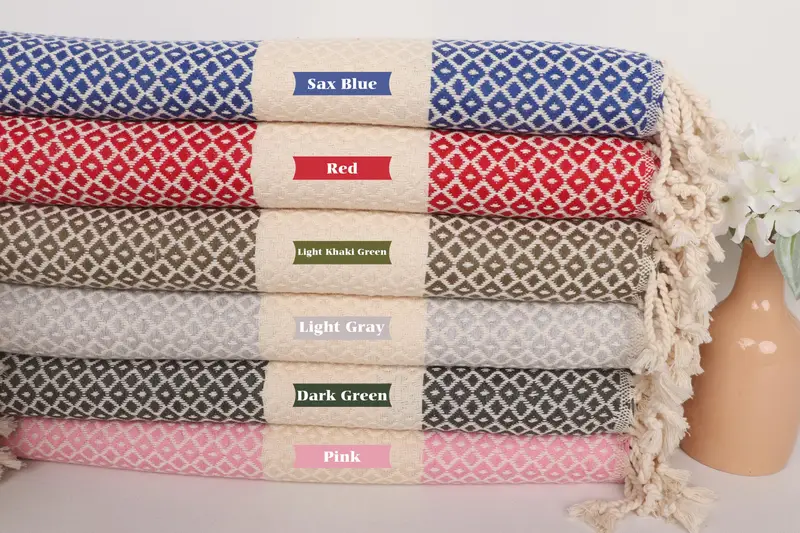 Bachelorette Party Favors Beach, Large Turkish Towel, Girls Weekend Favors, Turkish beach towel, Custom Wedding Gift, 70x40 Cotton Geometric Towel - 1