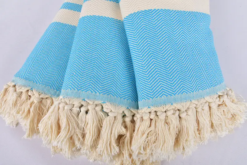 96x80 Cotton Herringbone Towel, Gift Boxes, Personalized Blanket, Bachelorette Gifts, Extra Large Tablecloth, Housewarming Gift, Beach Wedding Favor - 4
