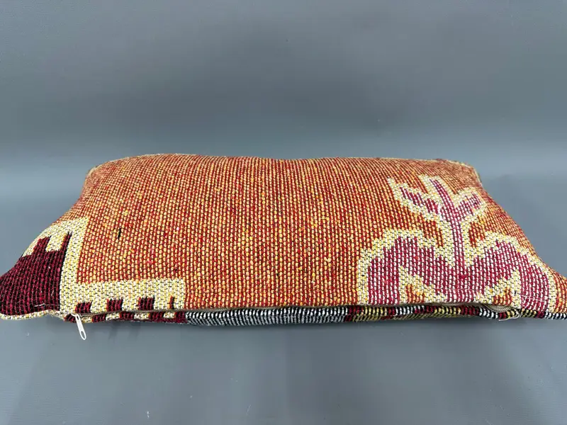 Cushion Cover, Wholesale Cushion Cover, Turkish Kilim Pillow, Authentic Cushion, 10x20 Red Cushion Case, Boho Pillow Sham Cover, Pillow for Sofa - 7