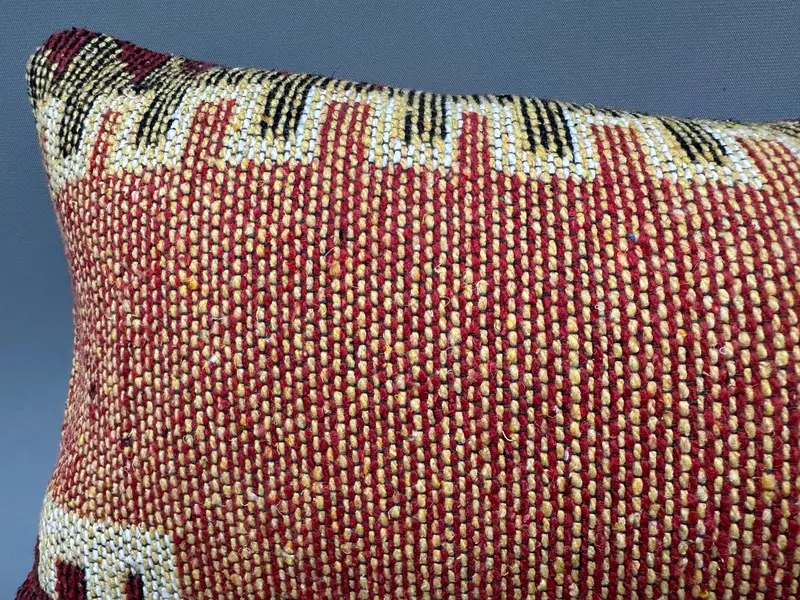 Cushion Cover, Wholesale Cushion Cover, Turkish Kilim Pillow, Authentic Cushion, 10x20 Red Cushion Case, Boho Pillow Sham Cover, Pillow for Sofa - 5