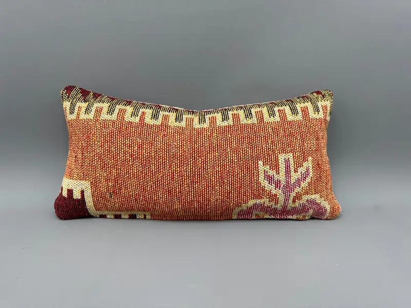 Cushion Cover, Wholesale Cushion Cover, Turkish Kilim Pillow, Authentic Cushion, 10x20 Red Cushion Case, Boho Pillow Sham Cover, Pillow for Sofa - 4