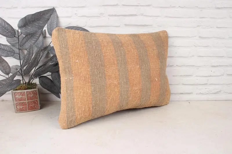 Gift Pillow, Cushion Case, 16x24 Beige Cushion, Interior Designer Pillow, Chair Pillow, Cozy Throw Pillow, Pillow for Couch, Floor Pillow - 3