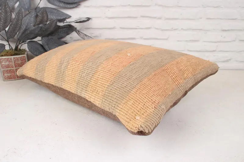 Gift Pillow, Cushion Case, 16x24 Beige Cushion, Interior Designer Pillow, Chair Pillow, Cozy Throw Pillow, Pillow for Couch, Floor Pillow - 6