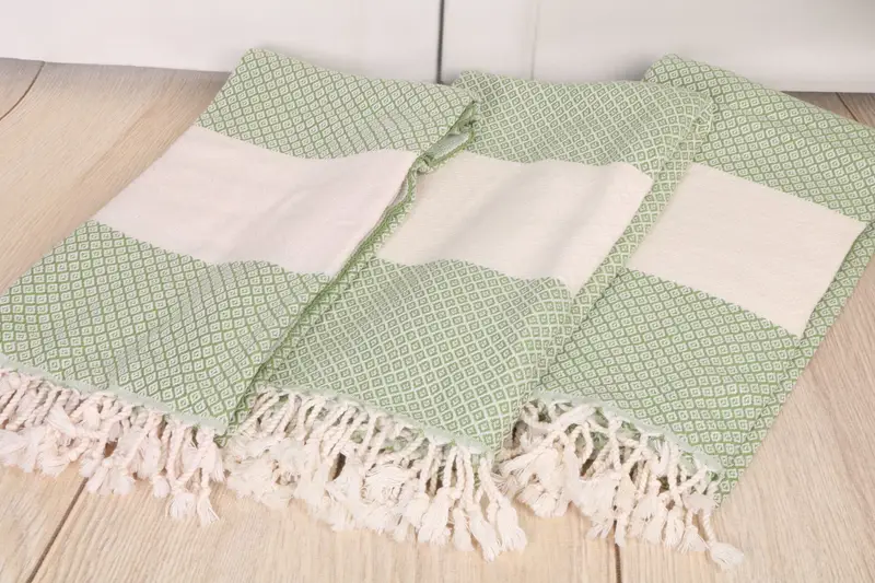 Guest Towel, Monogram Turkish Towel, Personalized Gift, Fouta towel, Gift For Coworker, Large Beach Towel Personalized, 70x36 Linen Diamond Towel - 6