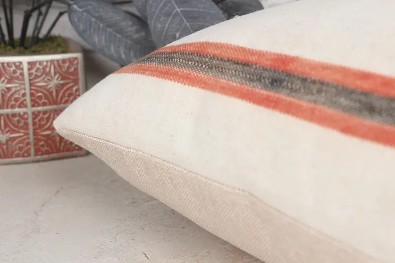 Handmade Kilim Cushion, 16x24 Beige Pillow Sham, Decorative Pillow Sham, Pillow Sham, Kilim Pillow, Couch Pillow, Vintage Pillow - 7