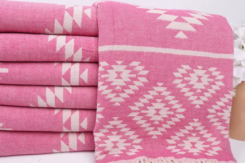 Bachelorette Party Gift, Turkish bath towel, 70x36 Cotton Kilim Towel, Spa Towel, Gym Towel, Housewarming Gift, Bridesmaid Gifts Personalized - 3