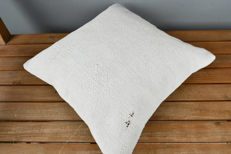 Boho Pillow, Nomadic Pillow Case, Vintage Kilim Pillow, Kilim Cushion Sham, Pillow, 16x16 White Cushion Case, Farmhouse Cushion Case - 2