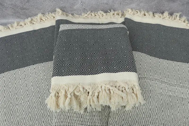 104x80 Cotton Diamond Towel, Decorative Blanket, Beach Wedding Favor, Wedding Gift, Bridesmaid Gifts, Turkish Blanket, Turkish Throw Blanket - 4