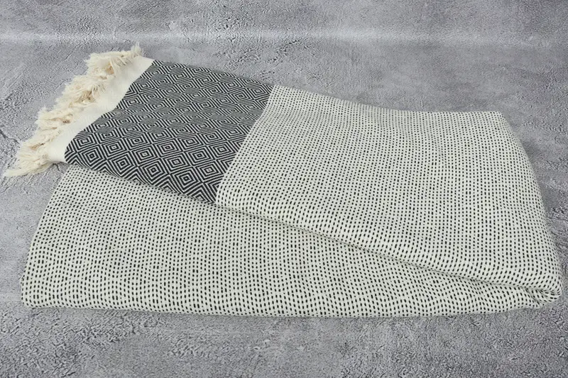 104x80 Cotton Diamond Towel, Decorative Blanket, Beach Wedding Favor, Wedding Gift, Bridesmaid Gifts, Turkish Blanket, Turkish Throw Blanket - 6