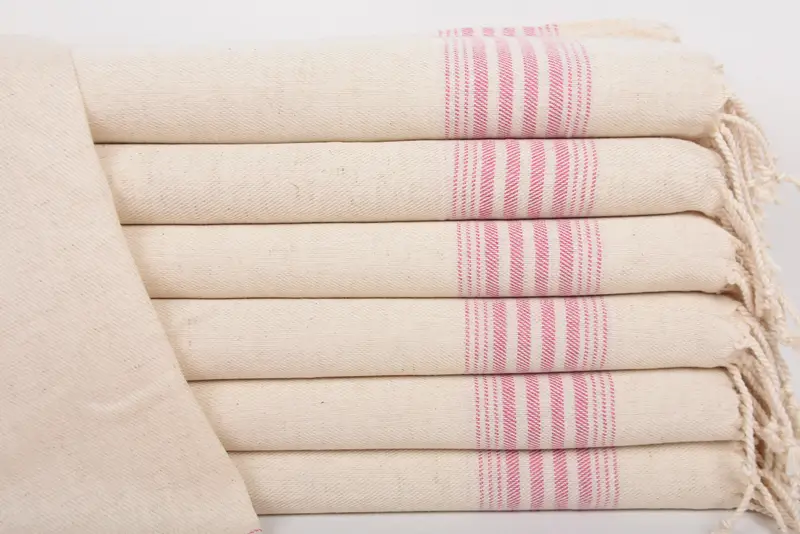 Monogram Kitchen Towel, Personalized Kitchen Towel, Xmas Gifts, Custom Hand Towel, House Warming Gift, Embroidery Towel, 36x18 Linen Striped Towel - 1