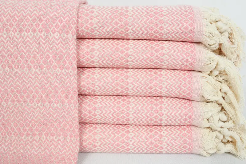 結婚祝いタオル 40x70 バスタオル ライトピンク オーガニックコットン - 1