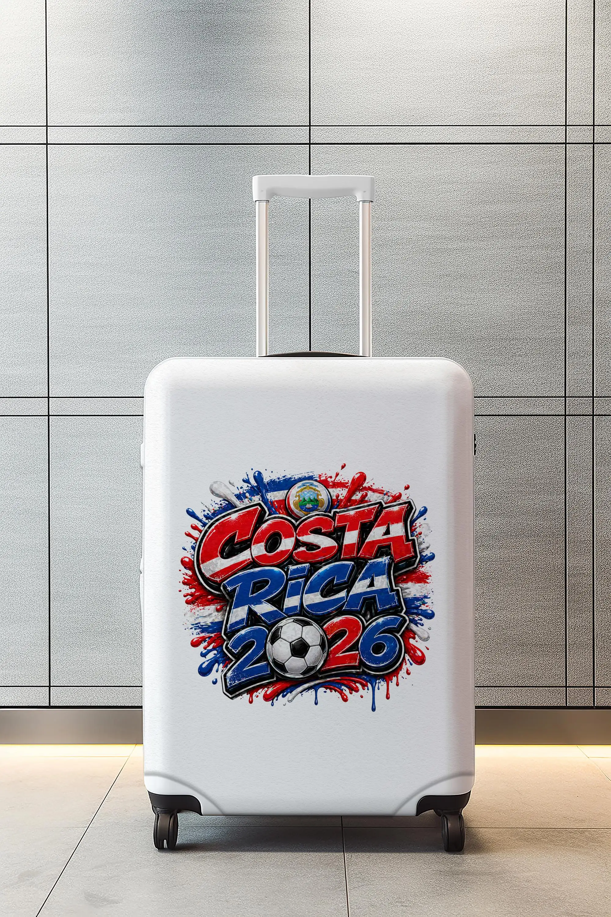 Costa Rica Fußball-Gepäckhülle, 2026 Fan-Kofferschutz, Sport-Reisehülle - 1