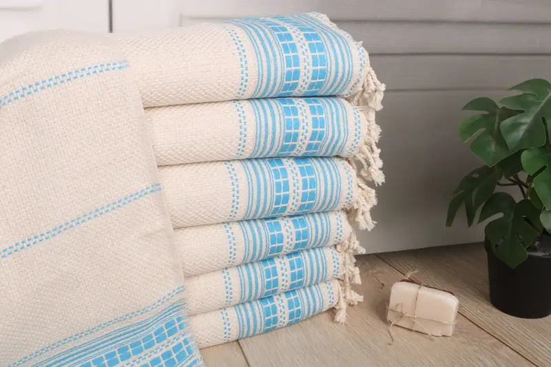 Monogrammed Hand Towel, Wedding Day Gift For Bride, 40x20 Linen Striped Towel, Turkish Towel Hand Towel, Housewarming Gift, Personalized Dish Towel - 1