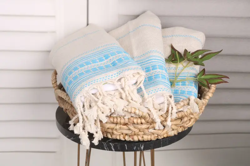 Monogrammed Hand Towel, Wedding Day Gift For Bride, 40x20 Linen Striped Towel, Turkish Towel Hand Towel, Housewarming Gift, Personalized Dish Towel - 5