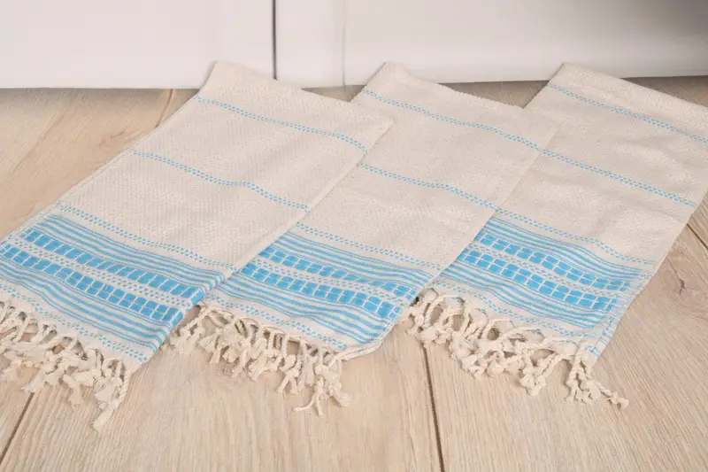 Monogrammed Hand Towel, Wedding Day Gift For Bride, 40x20 Linen Striped Towel, Turkish Towel Hand Towel, Housewarming Gift, Personalized Dish Towel - 6