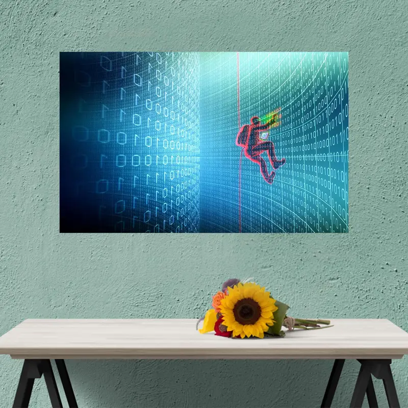 Elegant Printed Glass: Modern Design for Cyber-Inspired Spaces