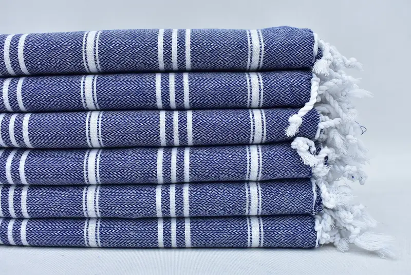 Personalized Gift, Xmas Gifts, Family Gift, Monogram Hand Towel, Bridal Shower Favors, 40x24 Cotton Striped Towel, Personalized Dish Towel - 1