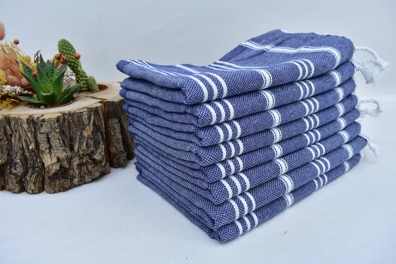 Personalized Gift, Xmas Gifts, Family Gift, Monogram Hand Towel, Bridal Shower Favors, 40x24 Cotton Striped Towel, Personalized Dish Towel - 2