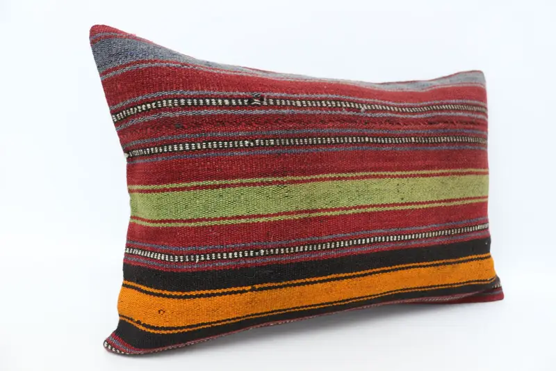 Boho Pillow Sham Cover, Boho Pillow, Pillow for Couch, Bohemian Cushion Pillow, Authentic Cushion Cover, Pillow, 16x24 Red Pillow Cover - 3