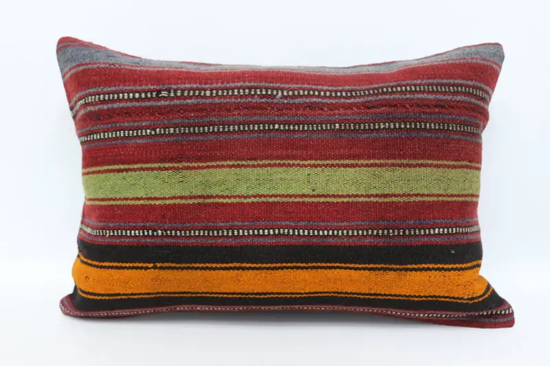 Boho Pillow Sham Cover, Boho Pillow, Pillow for Couch, Bohemian Cushion Pillow, Authentic Cushion Cover, Pillow, 16x24 Red Pillow Cover - 1