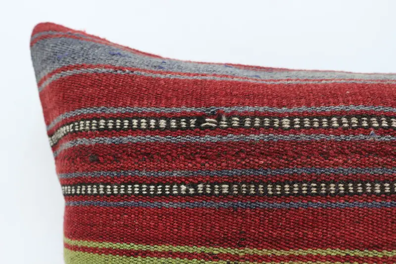 Boho Pillow Sham Cover, Boho Pillow, Pillow for Couch, Bohemian Cushion Pillow, Authentic Cushion Cover, Pillow, 16x24 Red Pillow Cover - 2