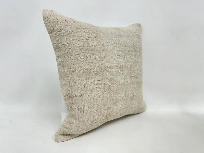 Neutral Pillow Case, 16x16 Beige Cushion Cover, Kilim Pillow, Gift Pillow, Retro Pillow Cover, Vintage Kilim Throw Pillow, Cushion Cover - 3