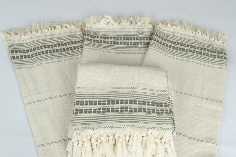 Wedding For Favor, Woven Throw Blanket, Bachelorette Large Towel, Throw Blanket Couch, Turkish Bedspread, Bedspread, 96x94 Linen Striped Towel - 5