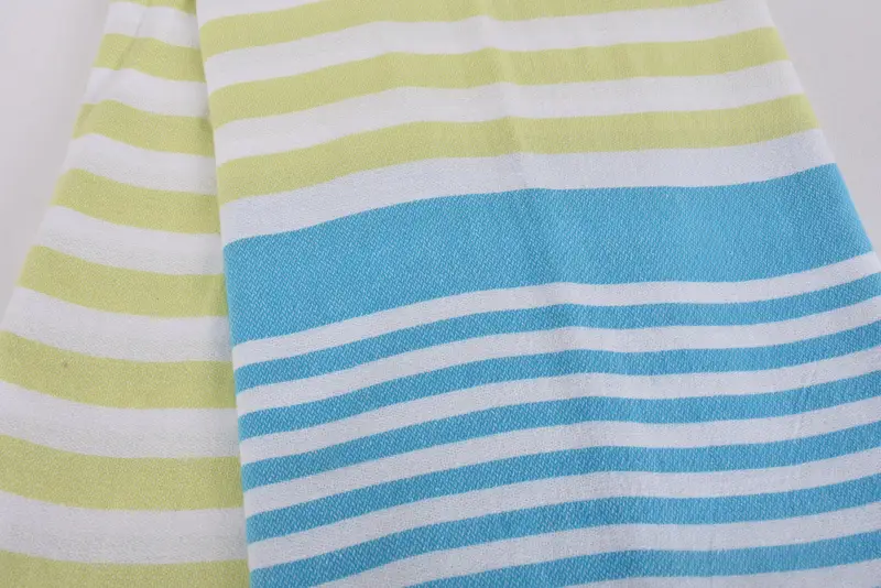 Large Beach Towel Personalized, Handmade Gift, Turkish Bedspread, 84x64 Cotton Striped Towel, Bedspread, Personalized Blanket, Personalized Gifts - 4