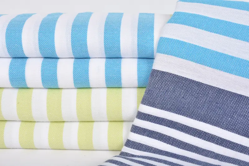 Large Beach Towel Personalized, Handmade Gift, Turkish Bedspread, 84x64 Cotton Striped Towel, Bedspread, Personalized Blanket, Personalized Gifts - 2