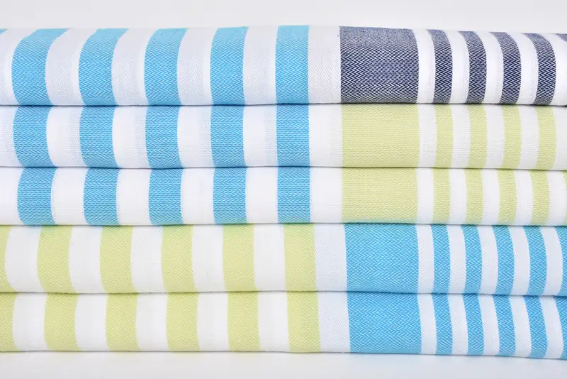 Large Beach Towel Personalized, Handmade Gift, Turkish Bedspread, 84x64 Cotton Striped Towel, Bedspread, Personalized Blanket, Personalized Gifts - 3