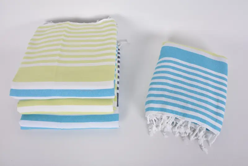 Large Beach Towel Personalized, Handmade Gift, Turkish Bedspread, 84x64 Cotton Striped Towel, Bedspread, Personalized Blanket, Personalized Gifts - 7