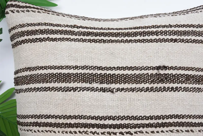 Vintage Kilim Pillow, Luxury Pillow, Morroccon Kilim Cushion Pillow, 20x20 Beige Pillow, Kilim Cushion Sham, Cushion Case, Kilim Pillow - 2