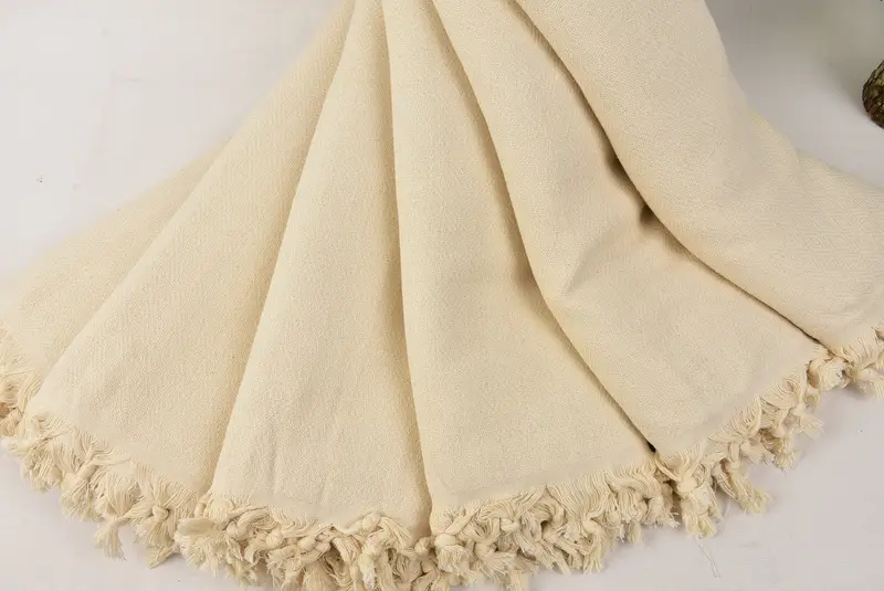 Woven Blanket, 96x80 Cotton Diamond Towel, Custom Shower Curtain, Beach Theme Wedding Gift, Wedding Favors, Memorial Gift, Monogram Blanket - 4