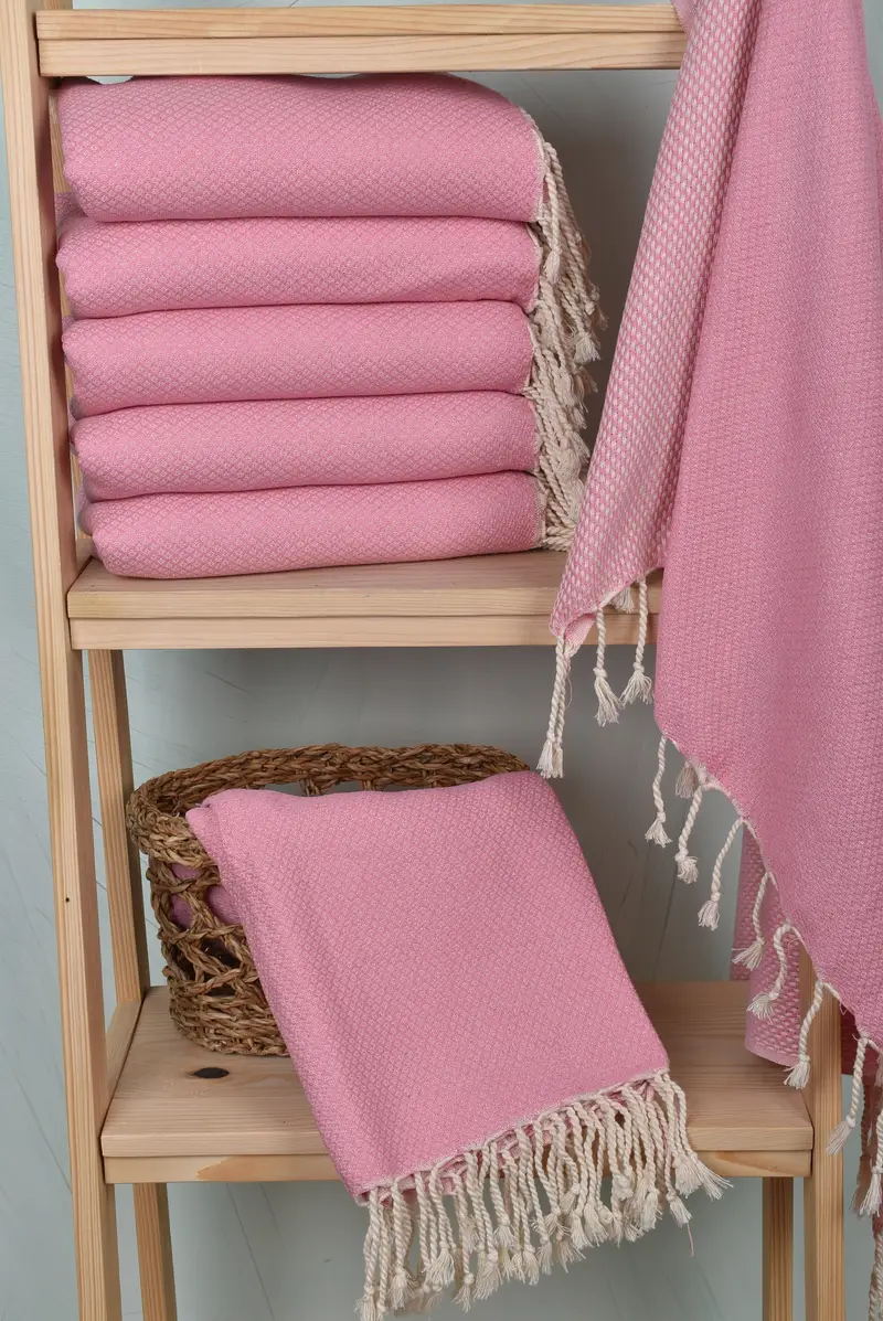 Bridesmaid Gifts Personalized, Fouta towel, Hammam Towel USA, Housewarming Gift, Peshtemal Towel, Custom Bath Towel, 64x38 Cotton Geometric Towel - 3
