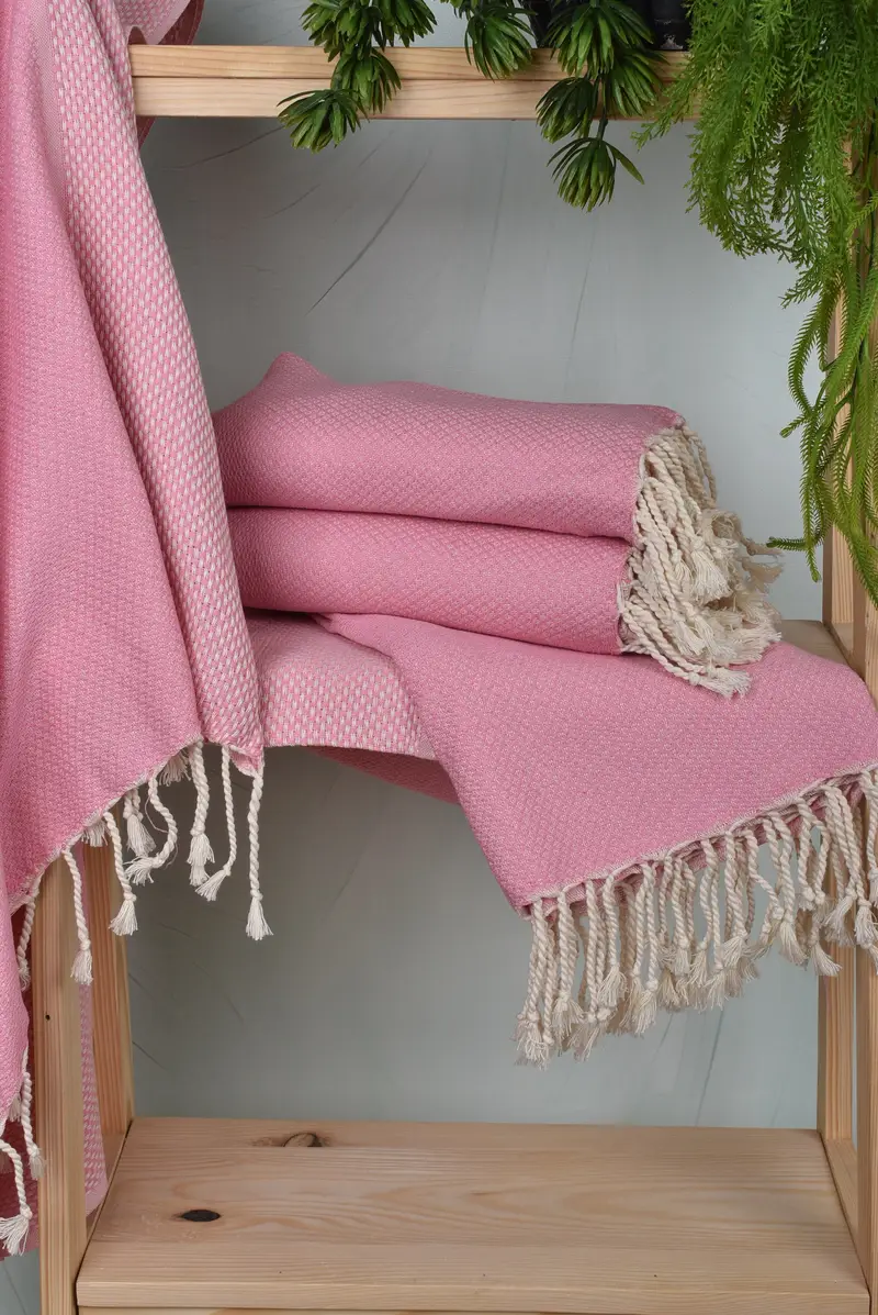 Bridesmaid Gifts Personalized, Fouta towel, Hammam Towel USA, Housewarming Gift, Peshtemal Towel, Custom Bath Towel, 64x38 Cotton Geometric Towel - 6