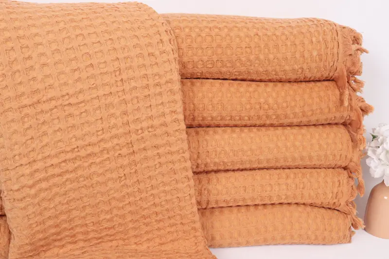 Erkek arkadaş için hediye, Sevgililer Günü Hediyesi, özel düğün hediyeleri, eve taşınma hediyesi, 104x80 pamuk waffle havlu, dekoratif battaniye - 1